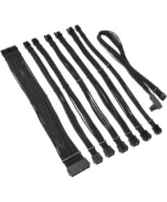 PSU kabeļu pagarinātāji Kolink Core Pro Braided Cable Extension Kit 12V-2x6 Type 2 - Jet Black
