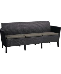 Keter Диван садовый трехместный Salemo 3 Seater Sofa, Коричневый