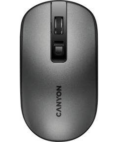 CANYON MW-18, 2.4GHz Wireless Rechargeable Mouse with Pixart sensor, 4keys, Silent switch for right/left keys,DPI: 800/1200/1600, Max. usage 50 hours for one time full charged, 600mAh Li-poly battery, Dark grey, cable length 0.6m, 116.4*63.3*32.3mm,