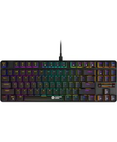 CANYON Cometstrike GK-50, 87keys Mechanical keyboard, 50million times life, GTMX red switch, RGB backlight, 20 modes, 1.8m PVC cable, metal material + ABS, RU layout, size: 354*126*26.6mm, weight:624g, black