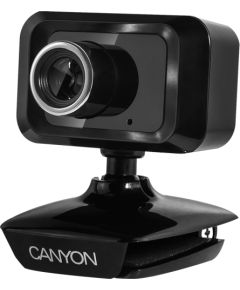 CANYON C1, Enhanced 1.3 Megapixels resolution webcam with USB2.0 connector, viewing angle 40°, cable length 1.25m, Black, 49.9x46.5x55.4mm, 0.065kg