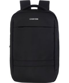 CANYON BPL-5, Laptop backpack for 15.6 inch, Product spec/size(mm): 440MM x300MM x 170MM, Black, EXTERIOR materials:100% Polyester, Inner materials:100% Polyester, max weight (KGS): 12kgs