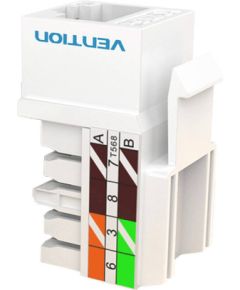 Keystone Jack Coupler Cat.5E UTP 180-Degree Vention IPBW0 White