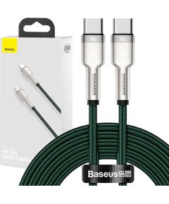 Cable USB-C to USB-C Baseus Cafule, 100W, 2m (green)