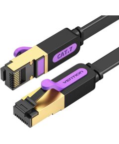 Flat Network Cable UTP CAT7 Vention ICABN RJ45 Ethernet 10Gbps 15m Black