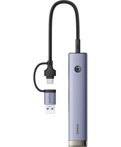 Hub 4in1 Baseus UltraJoy USB-A&USB-C to 4xUSB3.0+USB-C (grey) USB / Type-C Hub