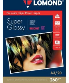 Lomond Premium Photo Paper Super Glossy 260 g/m2 A3, 20 sheets, Bright