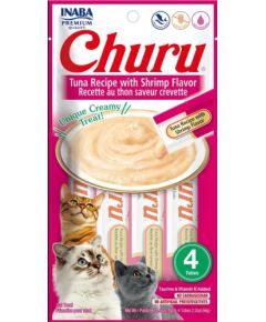 INABA Churu Tuna with shrimp flavour - cat treats - 4x14 g
