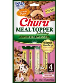 INABA Churu Meal Topper Chicken with salmon - dog treat - 4 x 14g