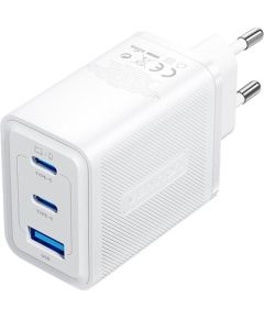 Wall charger, Vention, FERW0-EU,  2xUSB-C, USB- A, 65W/65W/30W, GaN (white) Telefonu lādētāji 220v