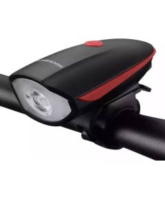 Bicycle electronic bell and light Rockbros 7588 (black and red)
