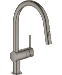 Grohe virtuves izlietnes maisītājs ar izvelkamu dušu Minta, brushed hard graphite