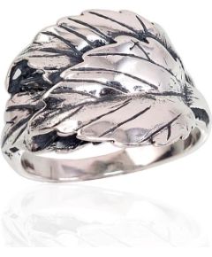 Серебряное кольцо #2101678(POx-Bk), Серебро 925°, оксид (покрытие), Размер: 19, 5.9 гр. Sieviešu