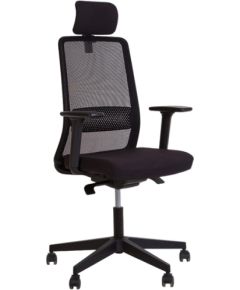 Krēsls NOWY STYL FRAME R HR BLACK ar galvas balstu, melns