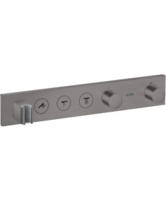 Hansgrohe iebūvējamā termostata Axor Select  530/90 virsapmetuma daļa, ar 3 izejām, brushed black chrome
