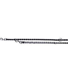 Trixie Smycz Cavo regulowana - 12mm S-M - Czarno-srebrny