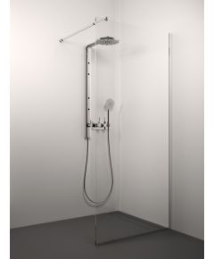 dušas siena Conforto, 800 mm, h=2000, hroms/caurspīdīgs stikls Душевые стенки
