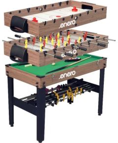 Enero STÓŁ DO GRY 3W1 WOODEN PIŁKARZYKI BILARD CYMBERGAJ 121x61x81CM