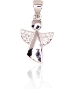 Серебряный кулон #2301740(PRh-Gr)_CZ, Серебро 925°, родий (покрытие), Цирконы, 1.4 гр. Sieviešu