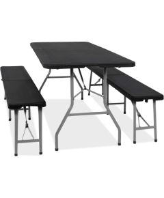 Saliekams galds ar 2 soliem Springos GF0098 180 x 74 x 74 cm