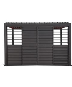Louver sliding wall for gazebo MIRADOR-111 3m, dark grey Тенты и аксессуары