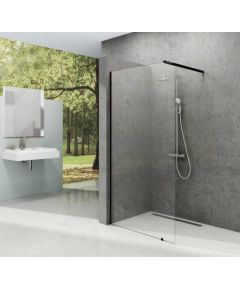 Ravak dušas siena Walk-In Air, 900 mm, h=2000, melns/caurspīdīgs stikls