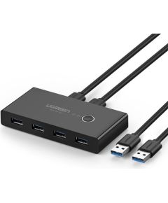 Ugreen   Ugreen switch box HUB switch 4x USB 3.2 Gen 1 USB splitter for two computers black (US216 30768) Telefonu lādētāji 220v