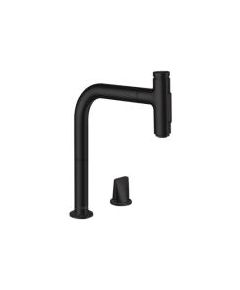 Hansgrohe virtuves izlietnes maisītājs ar izvelkamu dušu Metris Select M71 200 2jet, matēts melns + sBox