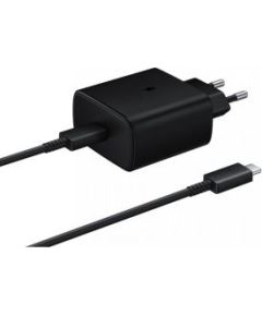 Samsung -  EP-TA845EBE + EP-DW767JBE Samsung 45W Travel Charger + USB-C/USB-C Data Cable Black (OOB Bulk)