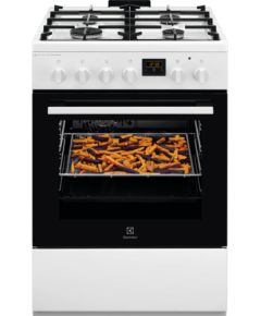 Electrolux LKK660220W Gāzes plīts 60cm Balta