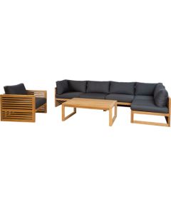Set SERENITY corner sofa 2+2+1, table and armchair Dārza dīvāni 