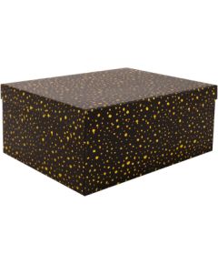 Kaste DIANA-6, ar vāku 27x20xH12cm, melns/zelts