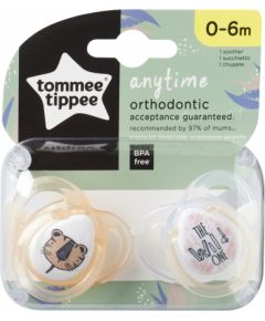 Tommee Tippee soother silicone 2pcs 0-6m Anytime 43335499