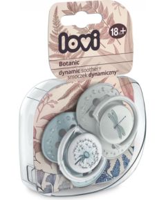 LOVI silicone dynamic soother Botanic 18m+, boy 2 pcs, 22/875boy