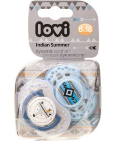 LOVI Dynamic soother silicone 6-18 months (2 pcs) Indian summer, 22/857boy