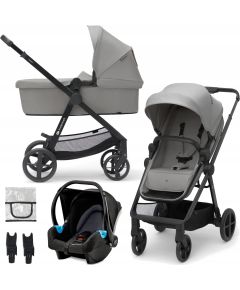 МНОГОФУНКЦИОНАЛЬНАЯ КОЛЯСКА KINDERKRADFT NEWLY 3В1 СЕРАЯ