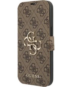 Guess GUBKP13L4GMGBR iPhone 13 Pro | 13 6,1" brązowy|brown book 4G Big Metal Logo