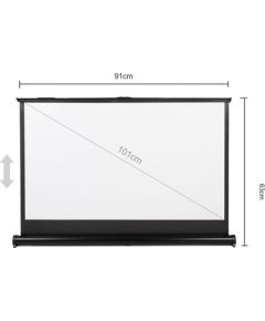 Maclean Portable Projection Screen Compact 40" 16:9 Free-Standing Office Cinema Matt White Home
