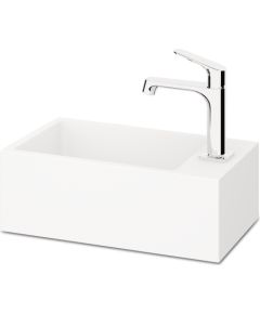 PAA izlietne Mi, 400x210 mm, labā puse, balta silkstone