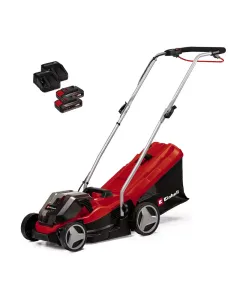 Einhell akumulatora zāles pļāvējs GE-CM 36/33 Li (sarkans/melns, 2x litija jonu akumulators 2,5Ah)