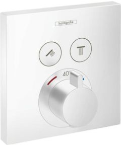 Hansgrohe iebūvējamā termostata ShowerSelect virsapmetuma daļa, ar 2 izejām, matēta balta