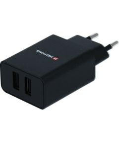 Swissten Tīkla Lādētājs Smart IC 2x USB 2.1A (ECO PACK)