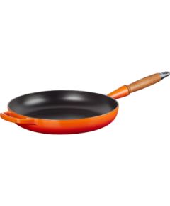 Le Creuset Čuguna panna ar koka rokturi Ø28cm oranža