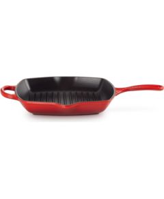 Le Creuset Čuguna grillpanna kvadrātveida 26x26cm sarkana