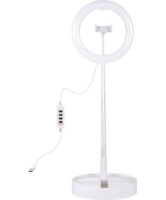 Puluz LED Ring Lamp 26cm with Folding Desktop Holder up to 138cm, USB