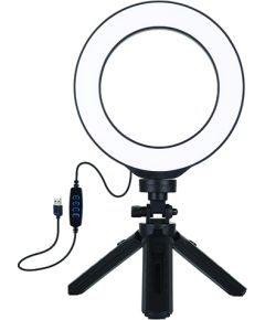 Puluz LED Ring Lamp 16cm With Pocket Tripod Mount 12-14.5cm, USB