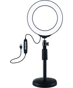 Puluz LED Ring Lamp 16cm With Desktop Mount Up to 33cm, USB, RGBW