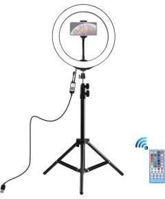 Puluz LED Ring Lamp 26 cm With Desktop Tripod Mount Up To 1.1m, Phone Clamp, USB