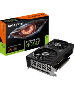 Graphics Card GIGABYTE NVIDIA GeForce RTX 4060 Ti 8 GB GDDR6 128 bit PCIE 3.0 16x GPU 2550 MHz Dual Slot Heatpipe 1xHDMI 3xDisplayPort GV-N406TWF2OCV2-8GD Видеокарты