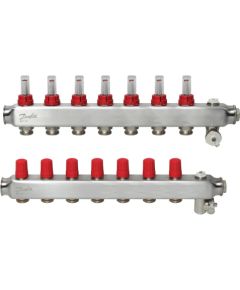 Danfoss SSM-7F kolektors ar plūsmas mērierīci, 7+7,1"